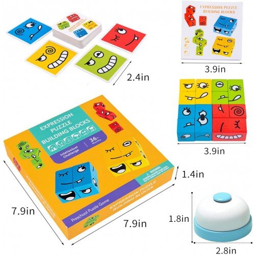 Expression Puzzle Building Blocks (Great Educational Toy for Kids) - Image 3